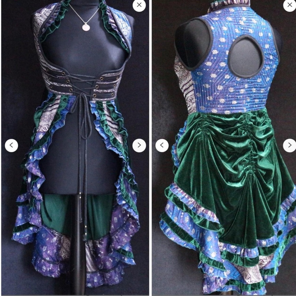 💖 Barocco Tribal OOAK Lace Up Sansa Gown Underbust Bodice Jacket
